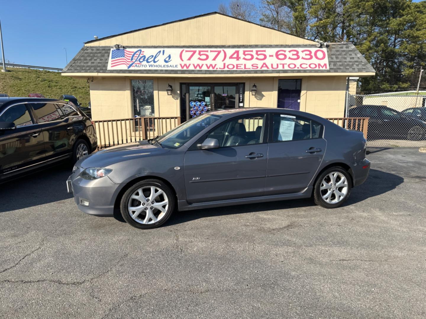 2007 Gray Mazda MAZDA3 s Grand Touring 4-Door (JM1BK323571) with an 2.3L L4 DOHC 16V engine, located at 5700 Curlew Drive, Norfolk, VA, 23502, (757) 455-6330, 36.841885, -76.209412 - Photo#0